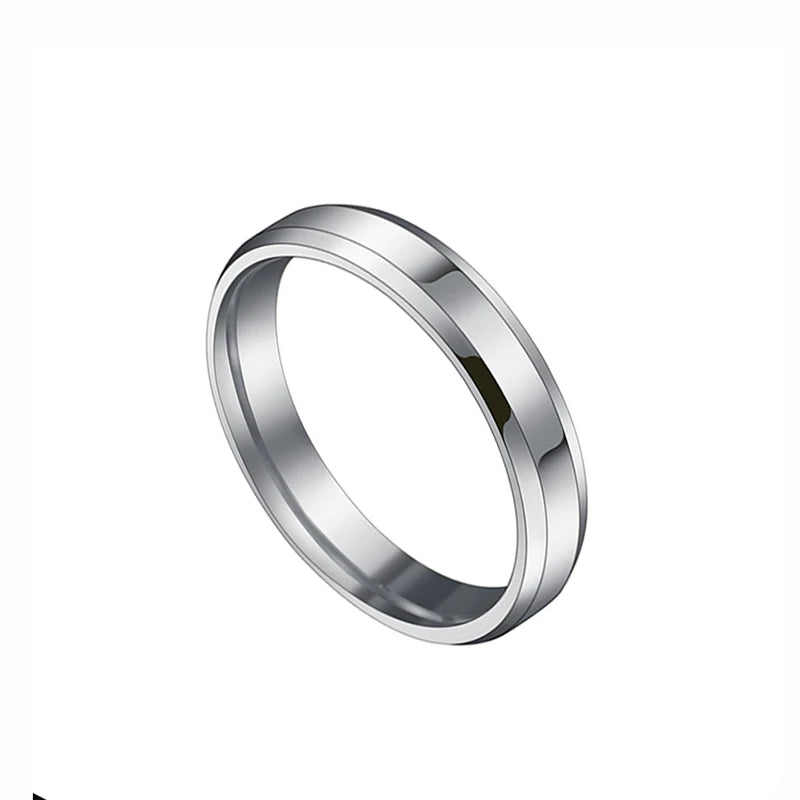 Freeteeme Punk 2mm/4mm/6mm/8mm Wide Simple Rings for Women Men Stainless Steel Smooth High Polished Wedding Finger Rings Jewelry