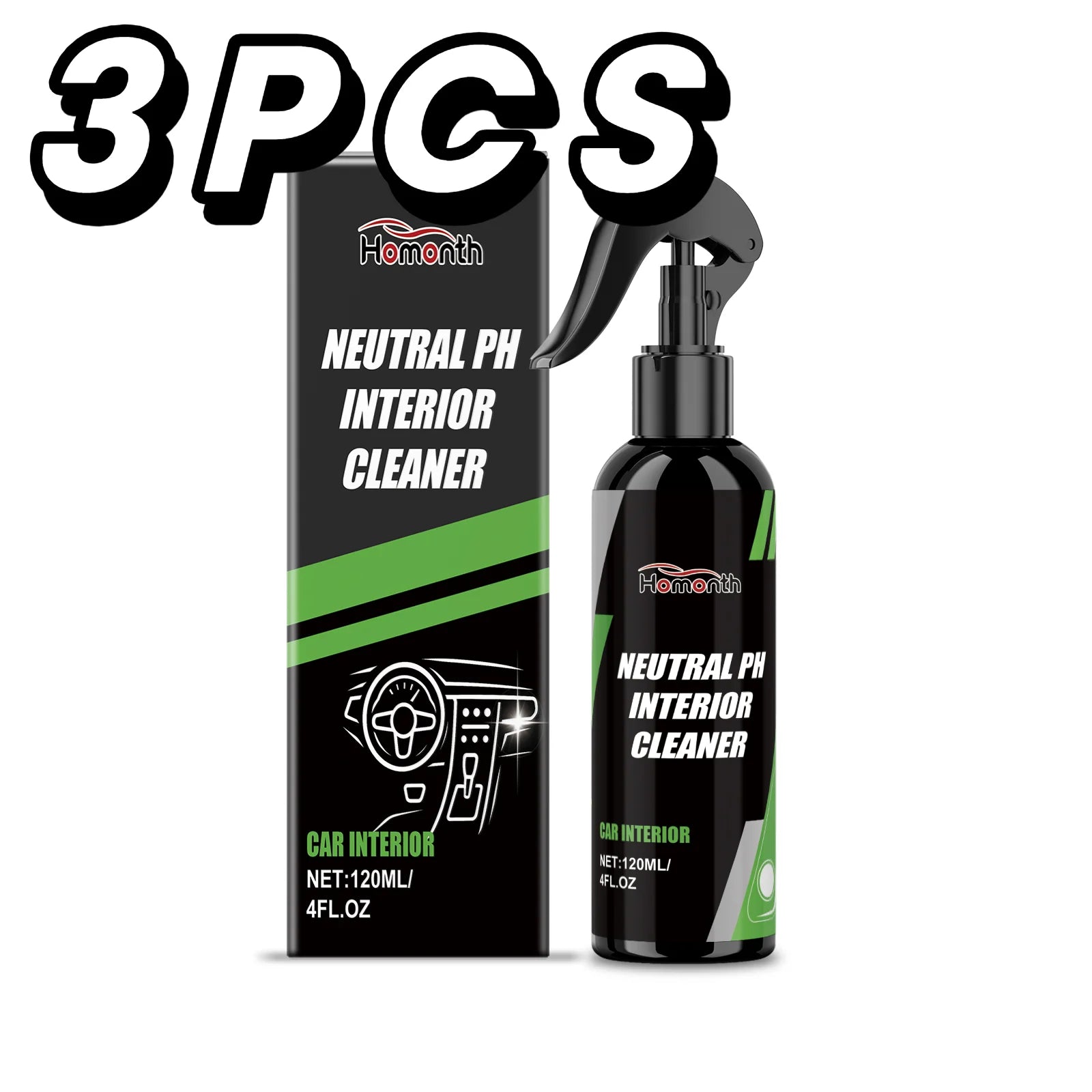Car Interior Cleaner Agent Ceiling Cleaner Leather Flannel Woven Fabric Water Free Multipurpose Auto Dash Cleaning Tool