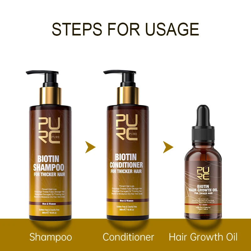 Biotin Prevent Hair Loss Shampoo And Conditioner Growth Oil Treatment For Hair Fast Regrowth Care Beard Hair Beauty Health Care