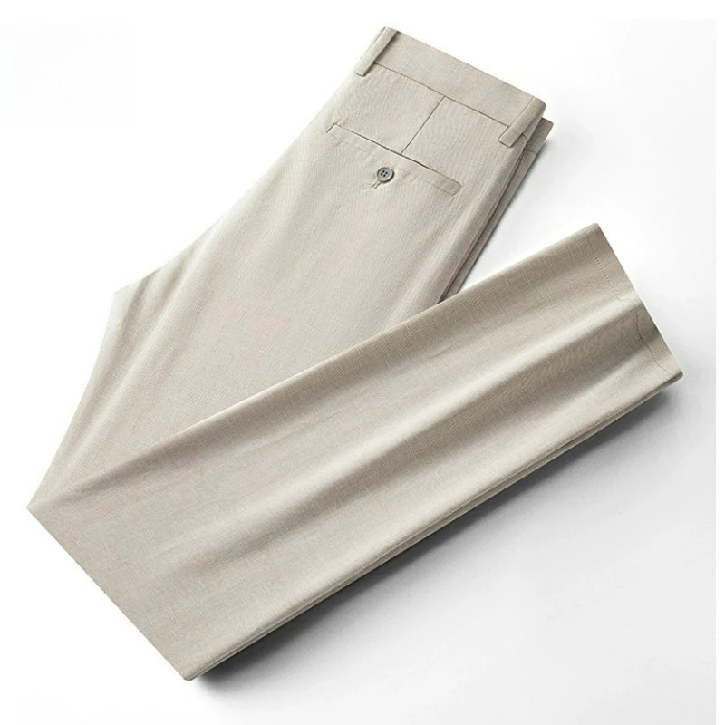 Men's Casual Pants: Breathable & Lightweight for Summer Comfort Business Casual Men's Work Trousers