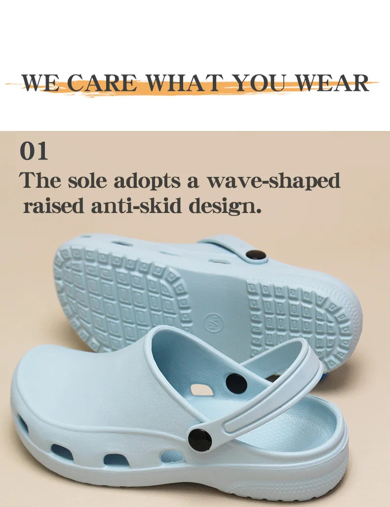 Professional Scrubs Clogs Ultra Light Nurse Work Shoes Anti Slip Pediatric Slippers Breathable Dentist Nursing Shoes 5X03-04