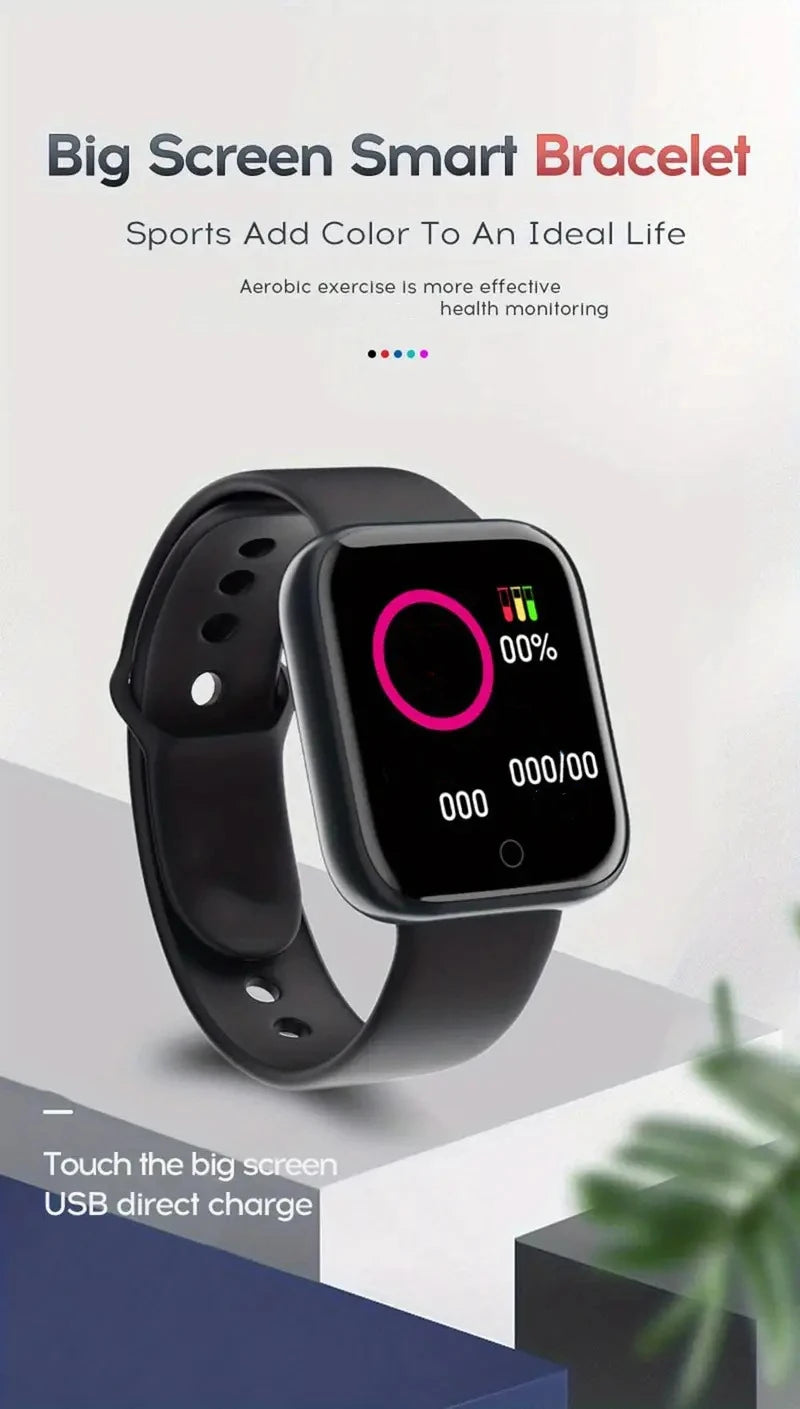Sport Smart Watches Color Screen Life Waterproof Bluetooth Fitness Bracelet With Health Blood Pressure Heart Rate Sleep Monitor