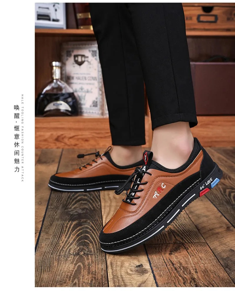 High-quality Men Shoes Breathable Leather Casual Shoe Fashion Business Soft Bottom Shoes for Men Large Size39-48Zapatos Casuales