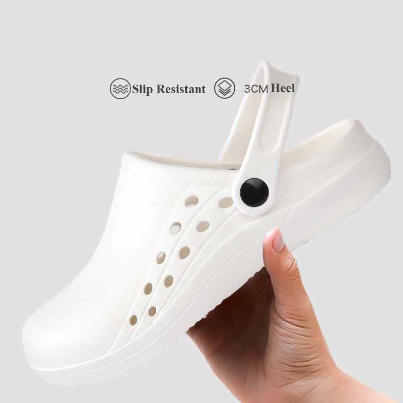 Unisex Scrub Clogs Nurse Medical Shoes EVA Ultra Light Anti Slip On Hospital Doctor Slippers Sandal Nursing Clog X06