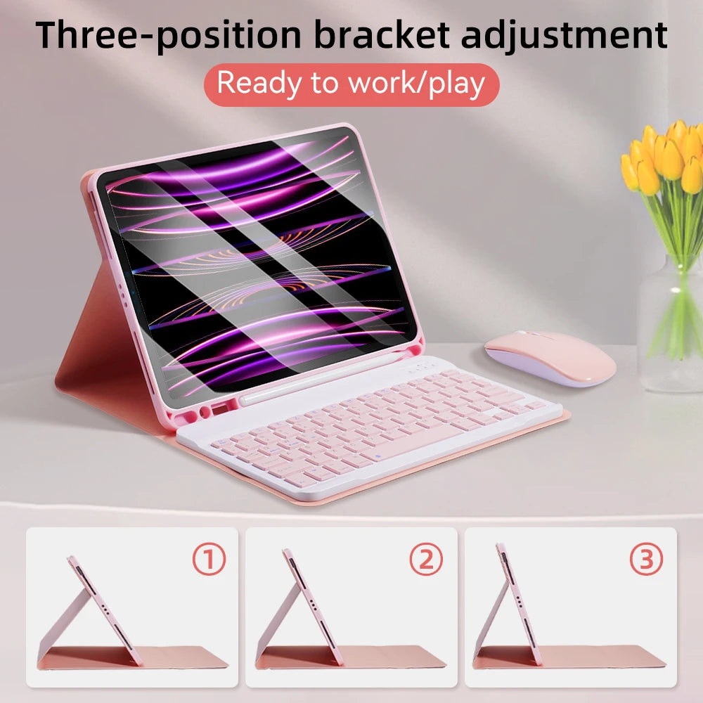 For iPad Backlight Keyboard Case For iPad 10.2 9 8 7th Gen iPad 10th Air 3 10.5 Pro Air 4th 5th 10.9 Pro 11 12.9 9.7 5 6th Cover