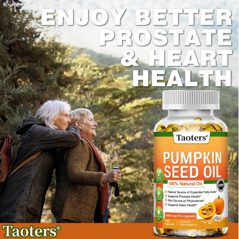 Pumpkin Seed Oil - Supports Prostate Health, Urinary Tract Health, Promotes Hair Growth, Regulates Blood Sugar and Metabolism