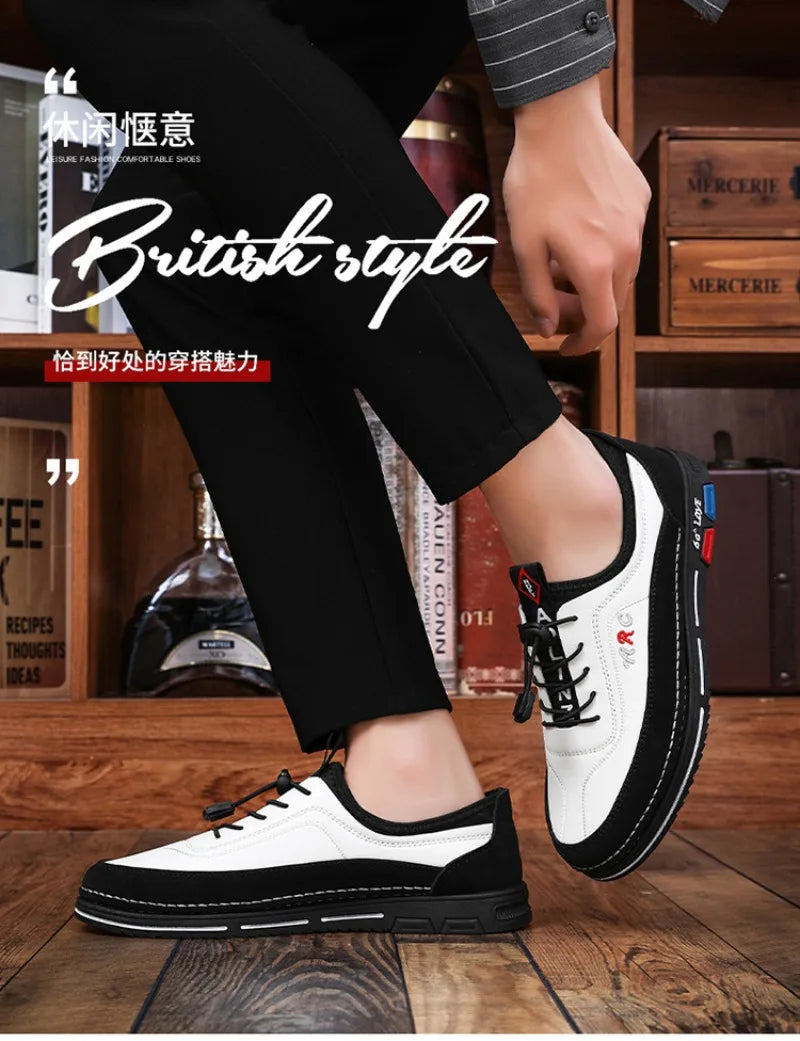 High-quality Men Shoes Breathable Leather Casual Shoe Fashion Business Soft Bottom Shoes for Men Large Size39-48Zapatos Casuales