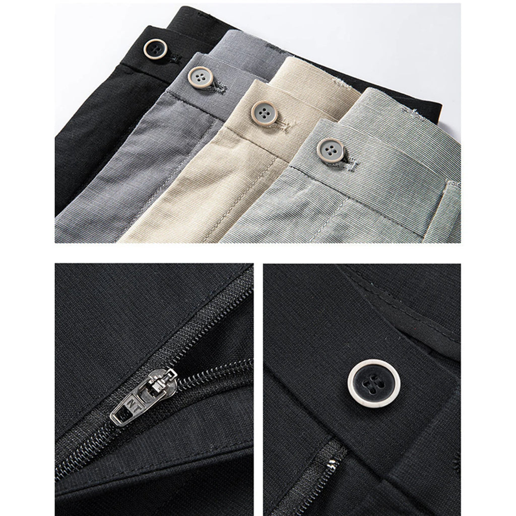 Men's Casual Pants: Breathable & Lightweight for Summer Comfort Business Casual Men's Work Trousers