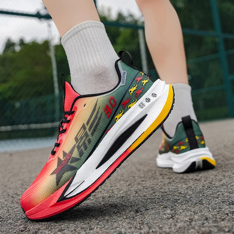 Men's Fashionable Sports Shoes, Non-Slip and Durable Tennis Shoes - Traditional Footwear - Road Running Shoes - Fitness Training Shoes - High-Top Non-Slip Soles - Suitable for All Seasons - Unisex Design