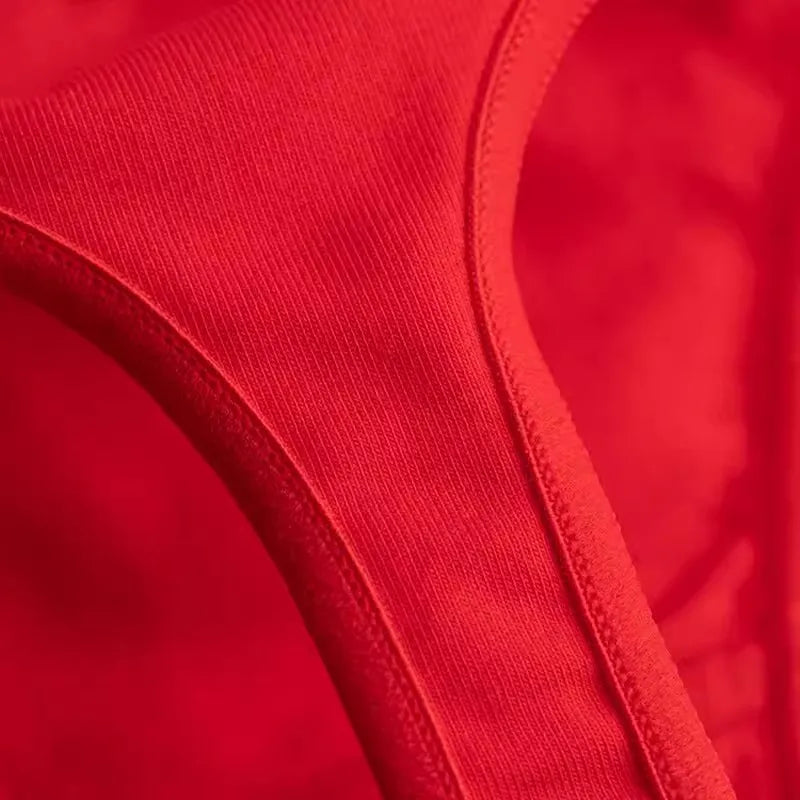 I LOVE ANAL Female Lingerie Girls G String Red Cotton Underwear for Womens Soft Seamless Invisible Breathable Sport Underpant