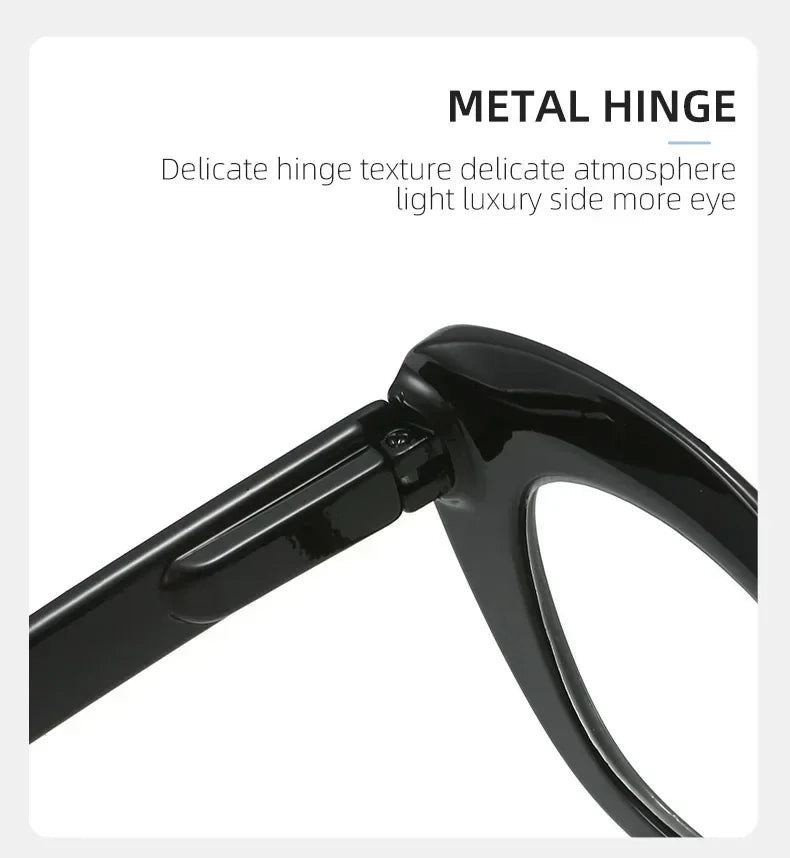 Women Retro Large Frame Reading Glasses Men Anti-blue Fashion High-definition Presbyopia Eyewear Vintage Far Sighted Eyewear