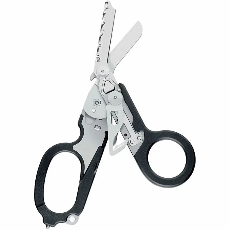 Outdoor Tactical Folding Scissors Raptor Scissors Medical Emergency Multi-functional Scissors Tactical Folding Pliers K Sheath
