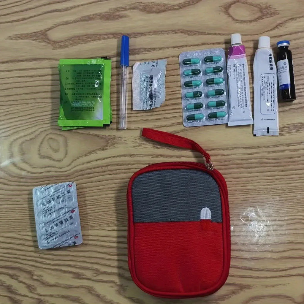 Mini Medicine Organizer Bag Outdoor First Aid Kit Portable Travel Storage Sack Emergency Medical Case Accessories Supplies