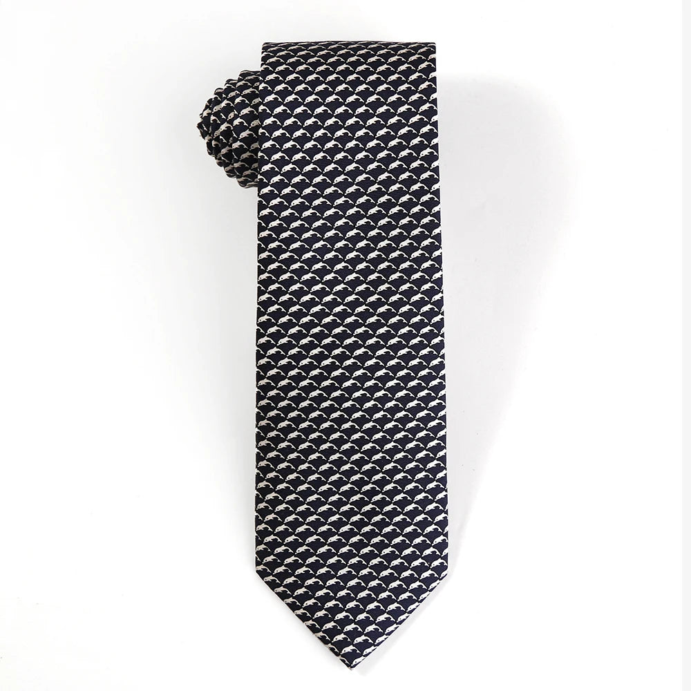 Tailor Smith 100% Silk Ties For Men Handmade Necktie With Animal Pattern Tie Father's Day Birthday Gift Tie
