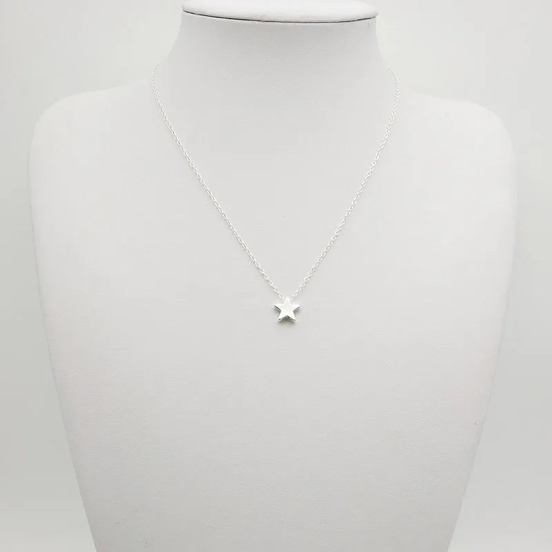 FSUNION 2025 New Fashion Choker Gold Color Silver  Chain Star Heart Moon Pendants Necklace For Women Jewelry Gifts
