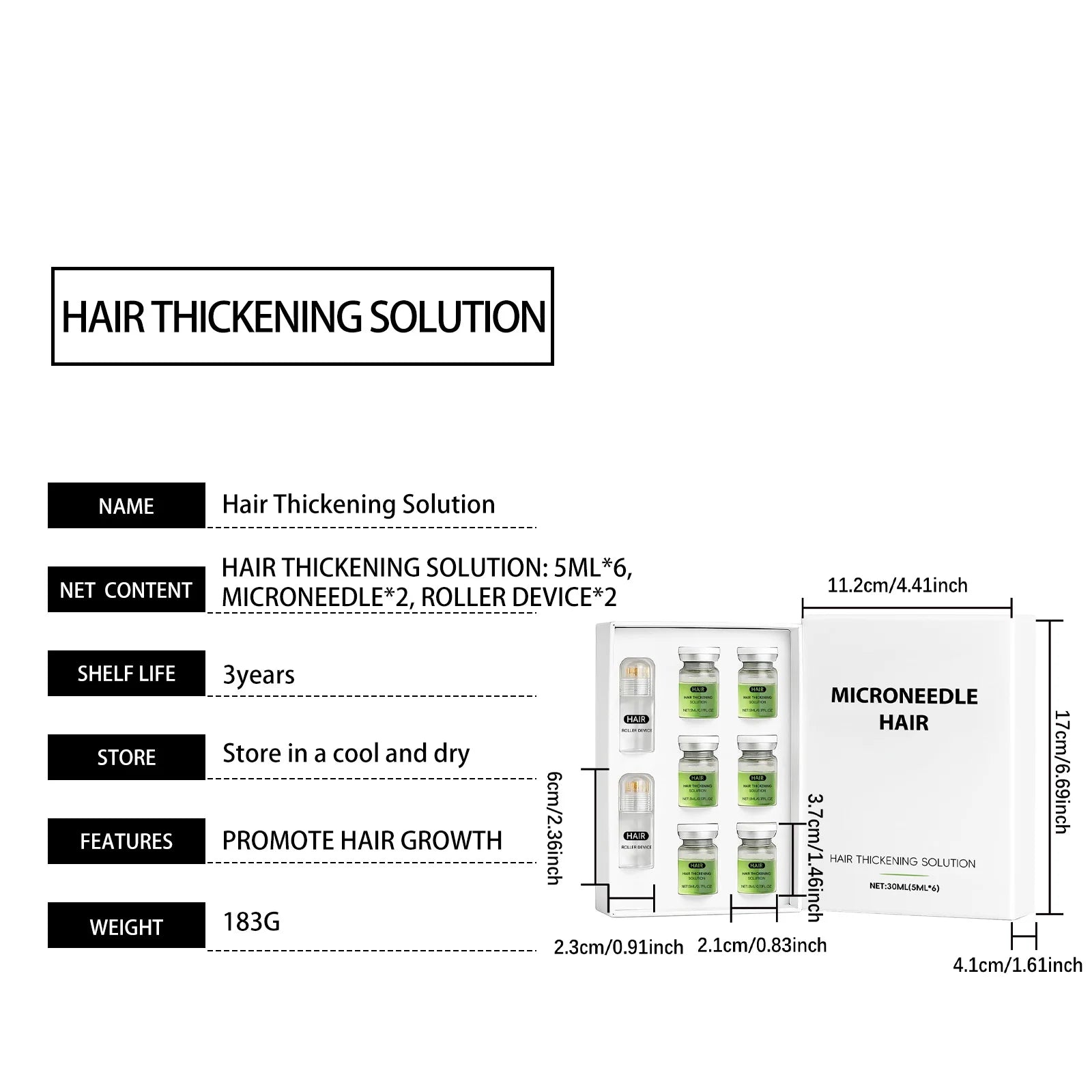 Microneedle Hair Regrowth Kit Solution Scalp Nourishing Serum For Hair Health Maintenance Needle Head Use Scalp Care Kit