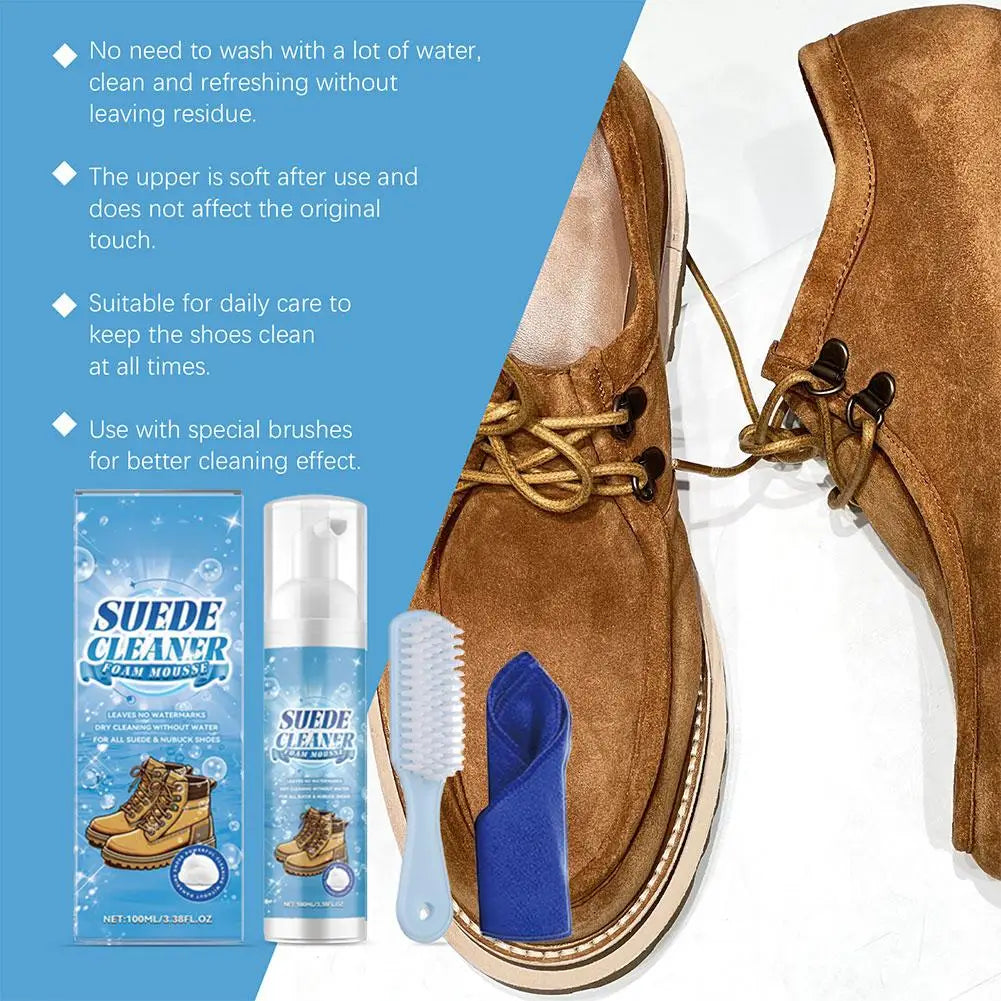 Cleaning Dirt Suede Cleaner Set Gentle Non-damaging Resists Fading Deformation Cleaner Set for All Suede Products Cleaner Set