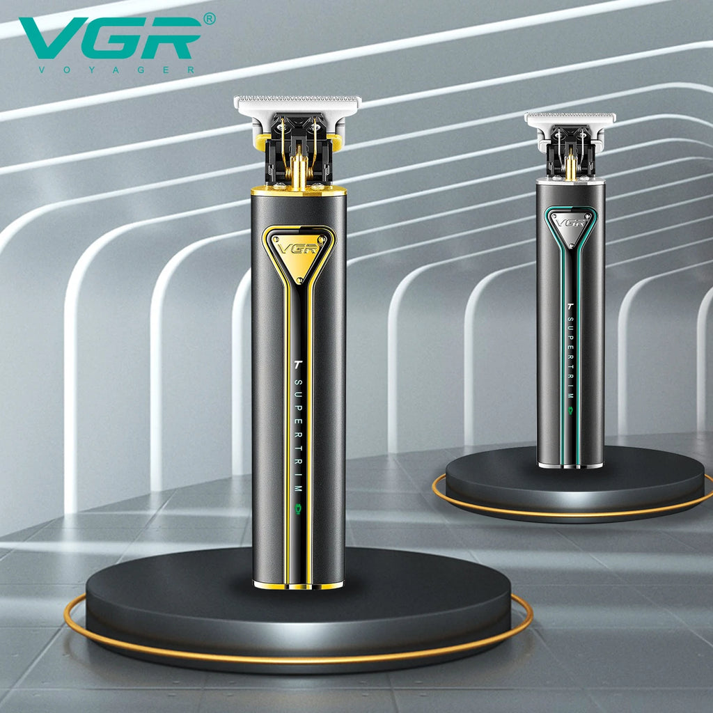 VGR Hair Clipper T9 Hair Trimmer Professional Hair Cutting Machine Metal Wireless Electric Rechargeable Clippers for Men V-009