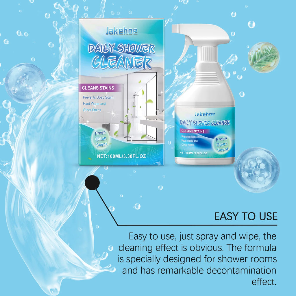 Bathrooms Cleaning Agent Strongly Removing Stubborn Stains Limescale Restore Shines No Residual Refresh Air Daily Shower Cleaner