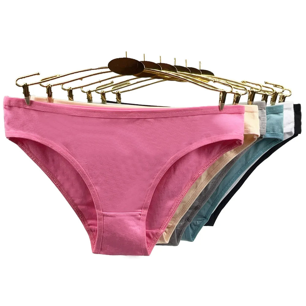 Moonflame 5 pcs/lots New Arrival Underwear M-XL Hot Sale Ladies Sexy Lace Cotton Women's Briefs Panties
