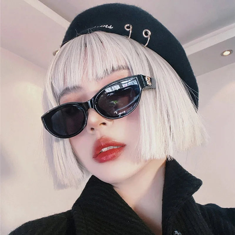 Fashion Cat Eye Sun Glasses for Women Classic Vintage Sunglasses Summer Uv Protection Female Black Eyewear Shades Eyeglasses