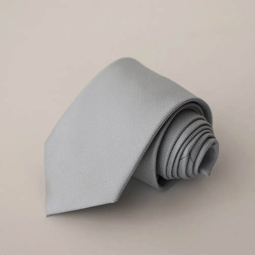 8cm Width Striped Neck Ties Solid Color Trendy Gentlemen Mens Necktie Black Gray Elegant Men's Wedding Tie Clothing Accessories