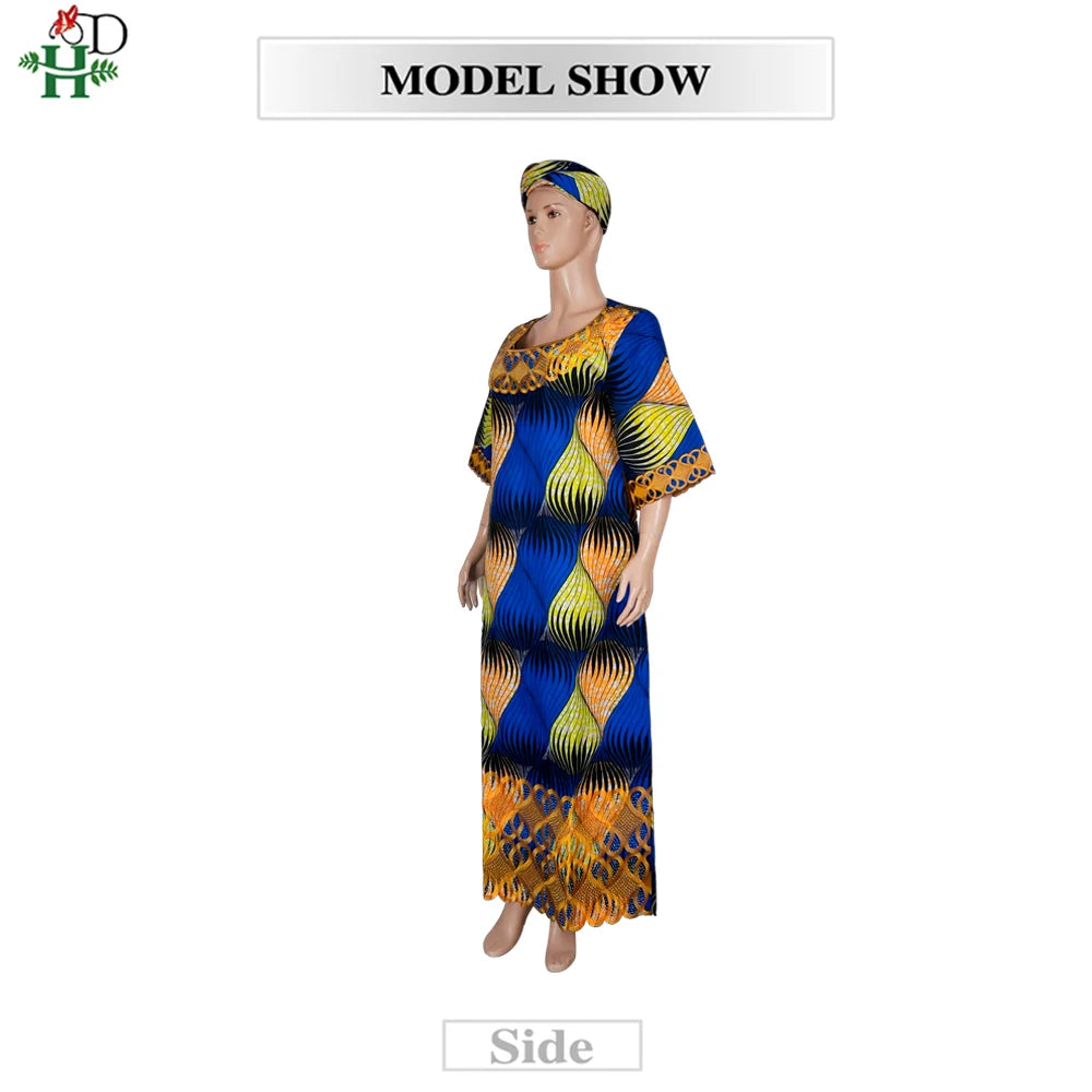 African Dresses For Women Traditional Clothing Embroidery Printed Outfits Bubu Gown Abayas Robe Kaftan Boubou Djellaba 2025 New