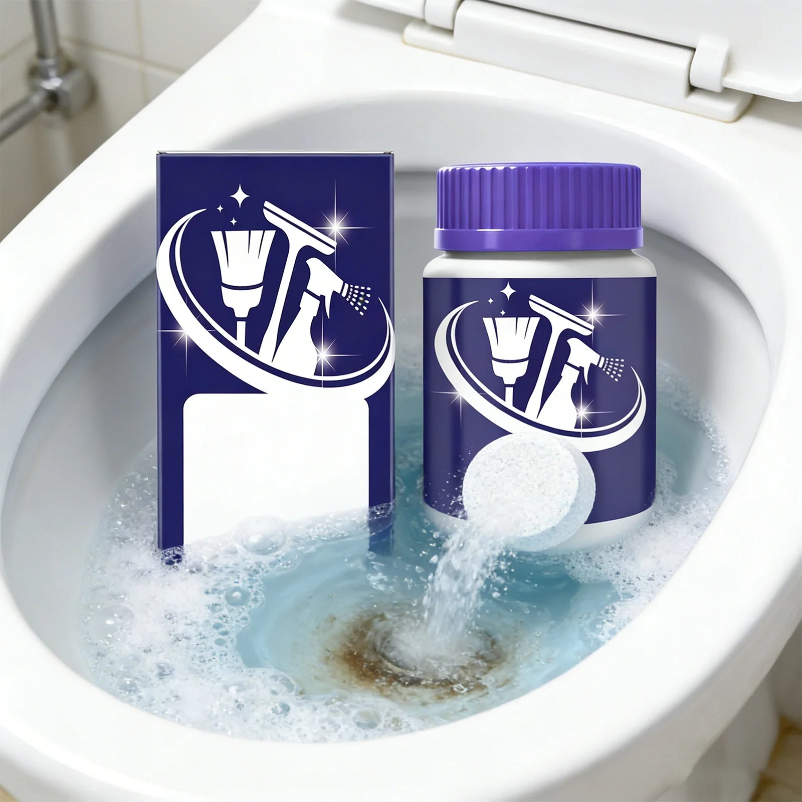 Bathroom Descaling Powder Toilet Deep Cleaner Limescale Remover Water Soluble Cleaning Agent Gentle Surface Polish Home Supplies