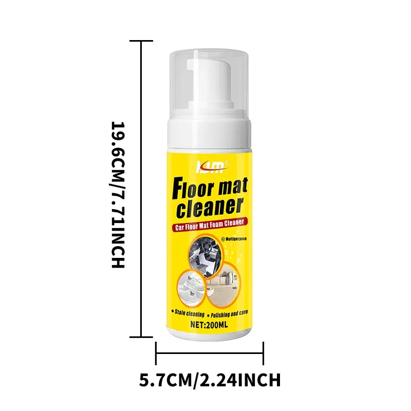 Foam Cleaning Spray (Multi-Purpose): Car Carpets/Plastic/Seats Clean,Stain Remover + Shine,Quick/Easy,Portable,Home/Car Solution