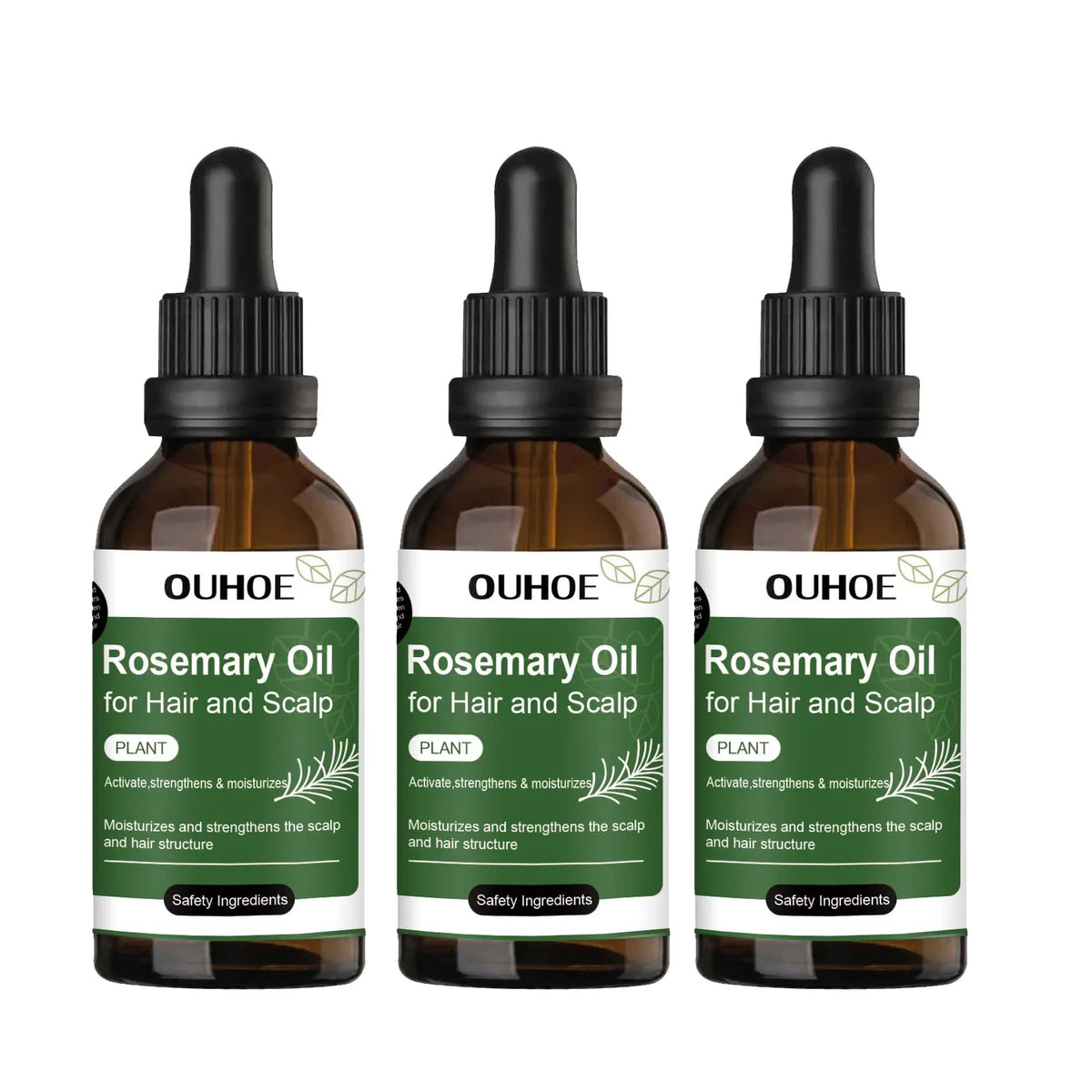 Rosemary Hair Growth Oil for Men & Women Mint Nourishing Hair Strengthening Treatment Anti-Hair Loss Regrowth for Healthy Roots