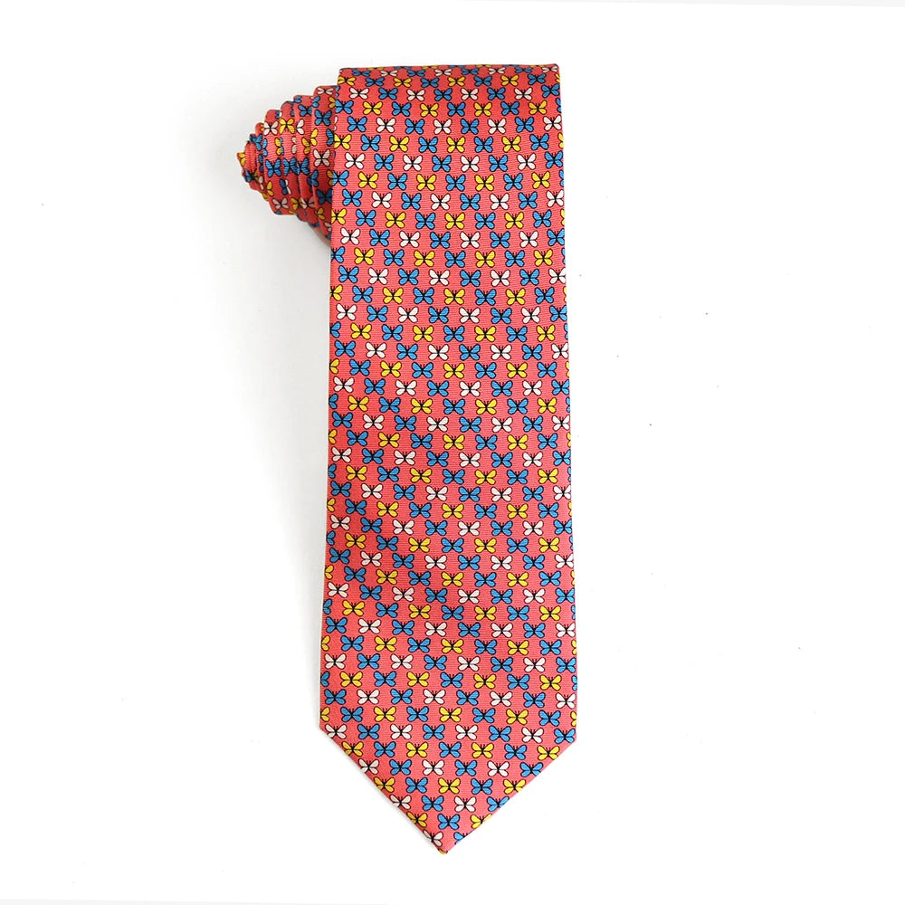 Tailor Smith 100% Silk Ties For Men Handmade Necktie With Animal Pattern Tie Father's Day Birthday Gift Tie