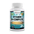 Vitamin B Complex Supplement, Containing Folic Acid and Vitamin C, Supports Energy, Immune Health, Antioxidant Supplement