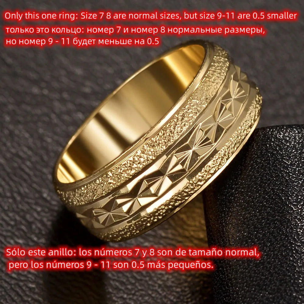 316L Stainless Steel High Quality Ring Simple Matte Fashion Men Wedding Rings Finger Engagement Gift For Women Jewelry