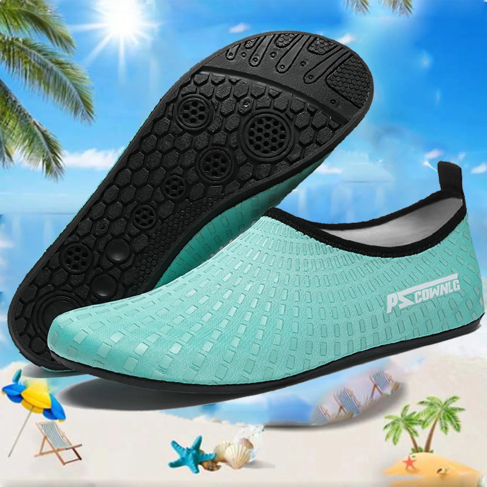 Quick Dry Water Shoes Rubber Sole Diving Shoes Unisex Beach Swimming Diving Socks Non-Slip Seaside Surfing Adult Kids Socks