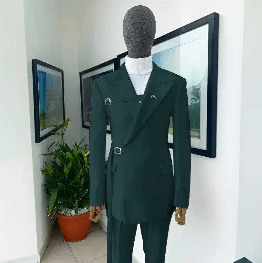 2024 New Men's Suit White Suit Formal Party Wedding Tuxedo Blazer Elegant Men's Suit 2 Piece Jacket Pants Dress for Men