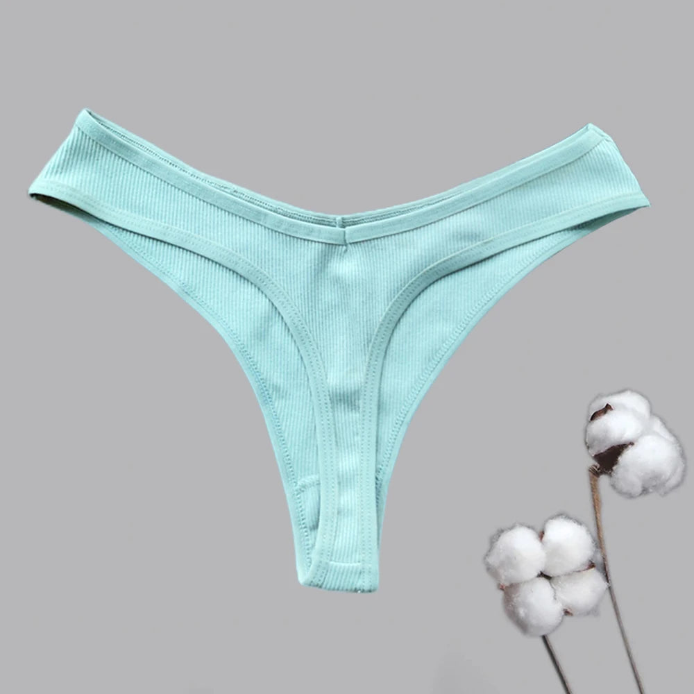 3Pcs/Set Cotton Thongs Women's Panties Sexy Low Waist G-String Briefs Comfortable Seamless Underpants Female Fast Shipping