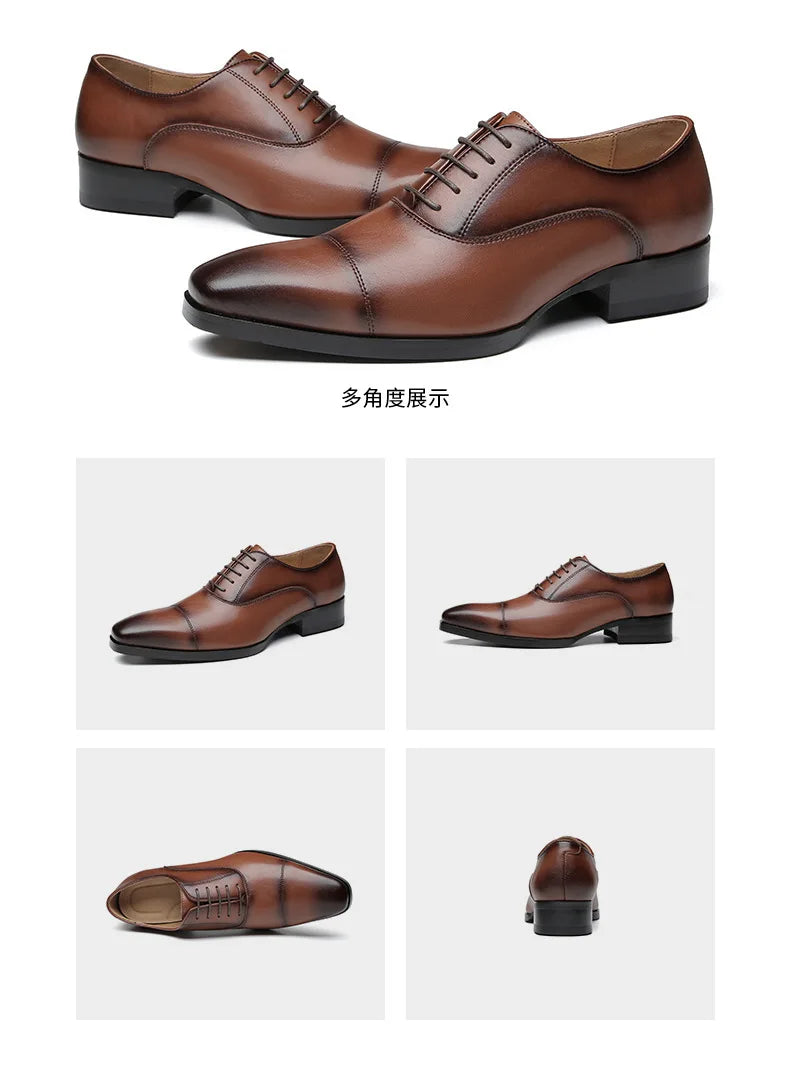 Quality Mens Dress Shoes Black Formal Social Shoes Male Business Wedding Derby for Man Luxury Oxford Loafers Zapatos De Hombre