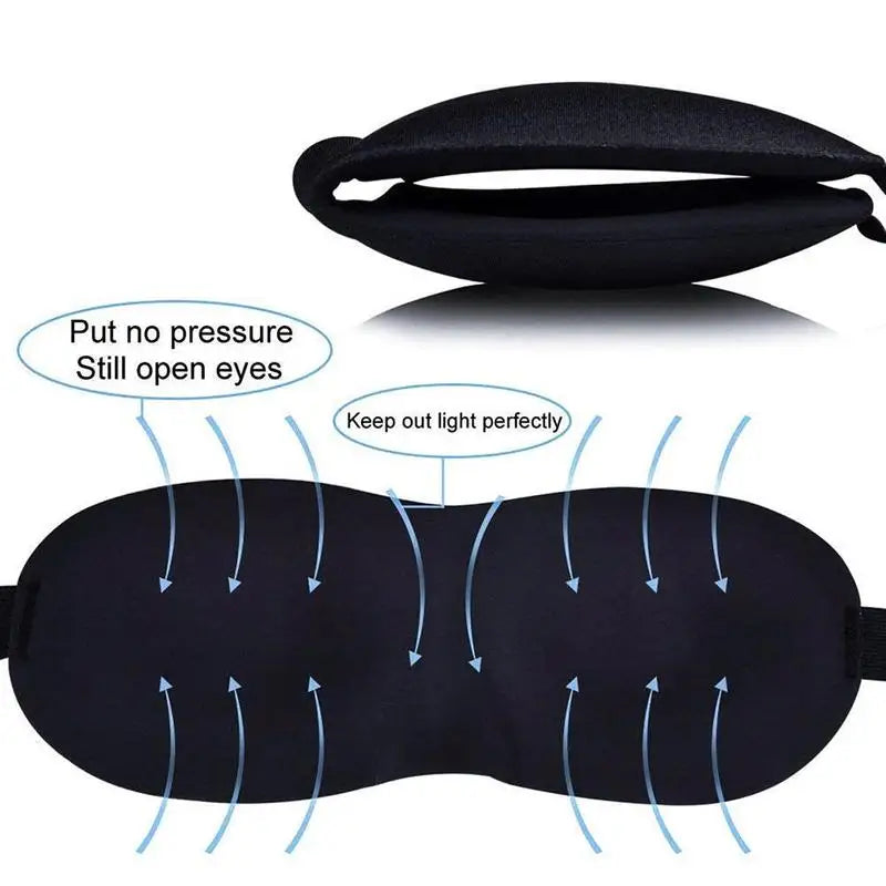 Eye Mask for Sleeping 3D Contoured Cup Blindfold Concave Molded Night Sleep Mask Block Out Light with Women Men