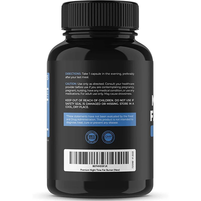 Nighttime Fat Burner - Helps promote metabolic cleansing, inhibits fat accumulation, and appetite control during sleep