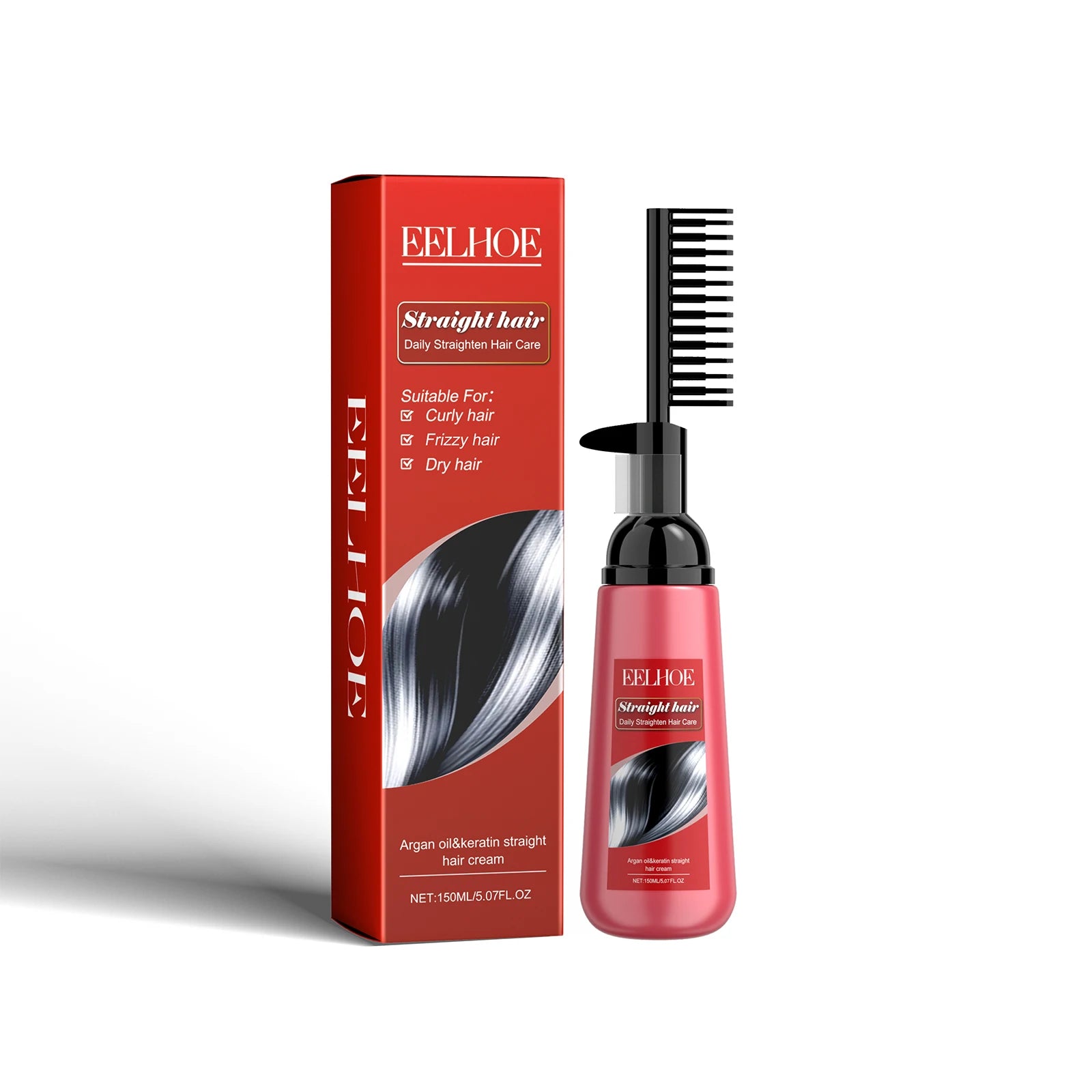 EELHOE Morocco Straight Hair Cream Keratin Smooth Straightening Cream for Frizzy Hair Softener Scalp Treatment Hair Care Produc