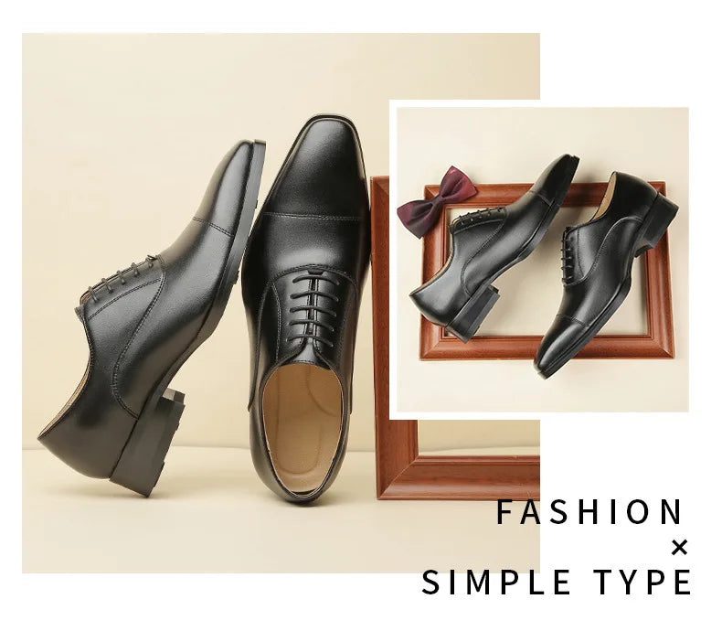 Quality Mens Dress Shoes Black Formal Social Shoes Male Business Wedding Derby for Man Luxury Oxford Loafers Zapatos De Hombre