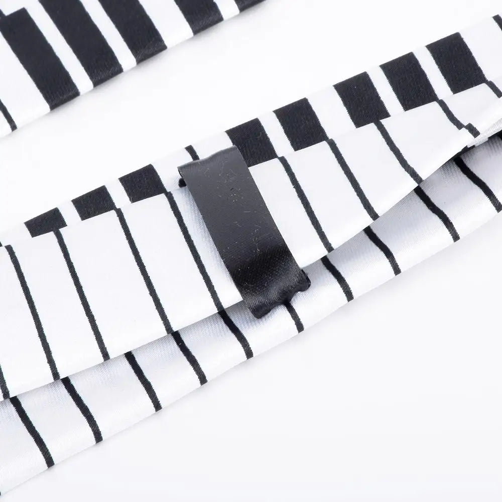 Slim Piano Keyboard Men Casual Tie Music Tie Necktie