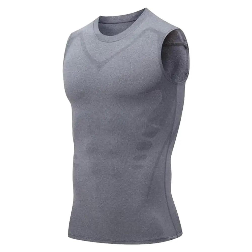 Ionic Shaping Vest Body Shaper Vest Compression Tank Top Men Slimming Tummy Vest Skin-friendly Tummy Control Sleeveless Shirts