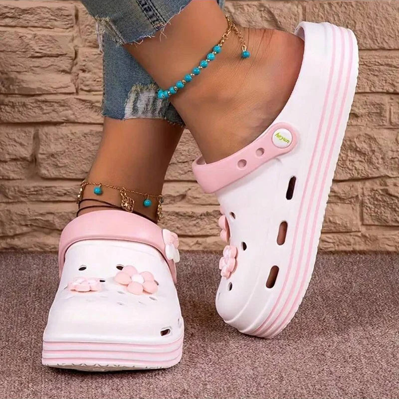 Fashion Sandals Waterproof Slippers Women Shoes Summer Outdoor Slides Soft Sole Garden Shoes Indoor Nursing Clogs Sandals