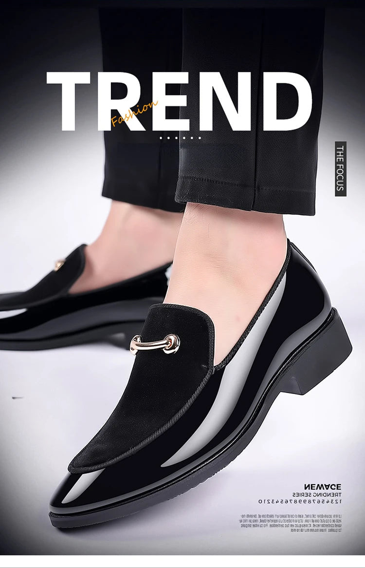 Suede Shoes for Men Luxury Designer Men Dress Shoes Fashion  Elegant Wedding Shoes italian style Men Oxford Shoe Big Size 38-48