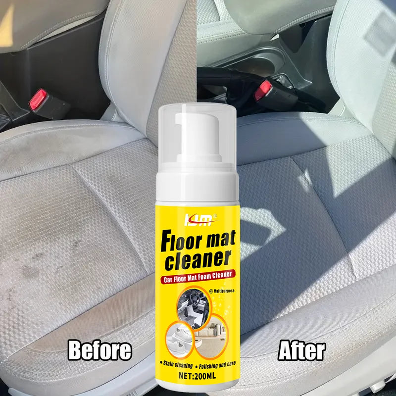 Foam Cleaning Spray (Multi-Purpose): Car Carpets/Plastic/Seats Clean,Stain Remover + Shine,Quick/Easy,Portable,Home/Car Solution