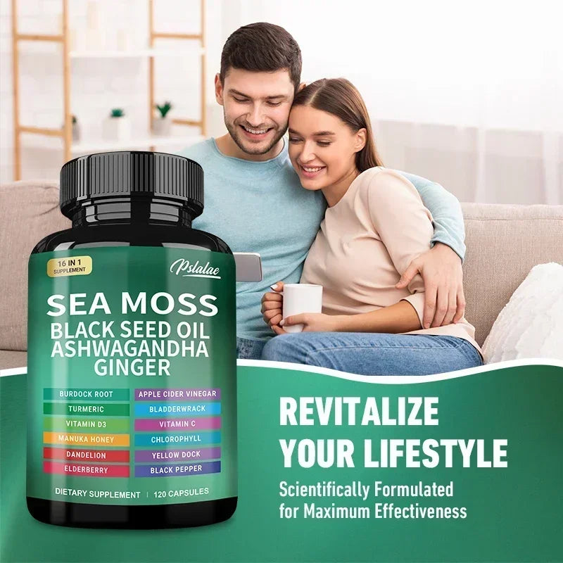 Sea Moss Supplement - for Intestinal Health, Improve Immunity, Detox, Anti-aging, Antioxidant