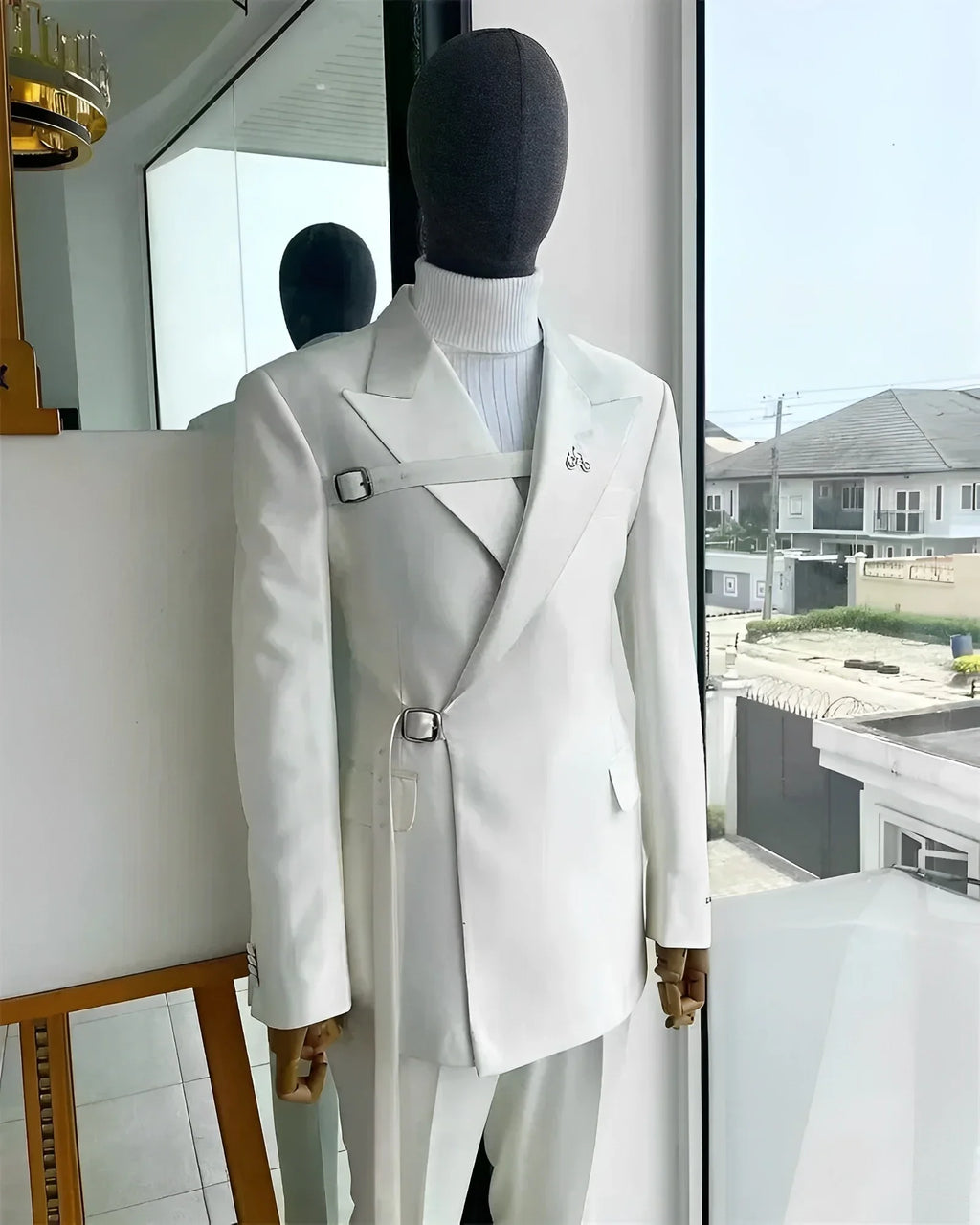 2024 New Men's Suit White Suit Formal Party Wedding Tuxedo Blazer Elegant Men's Suit 2 Piece Jacket Pants Dress for Men