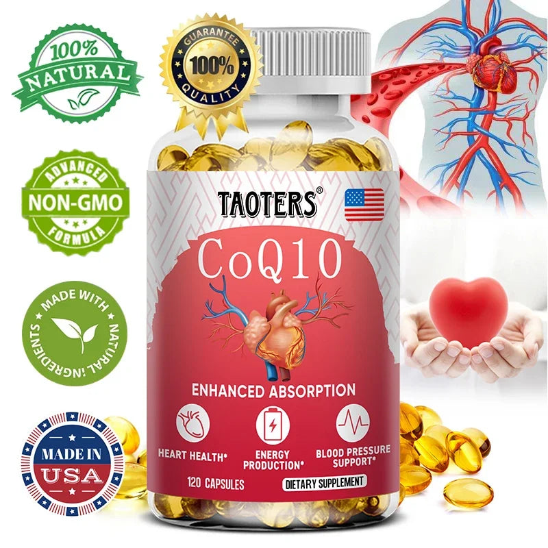 CoQ10 400mg - High Absorption, Coenzyme Q-10 , Non-GMO Gluten Free Vegan , Dietary Vitamin Supplement Antioxidant Support