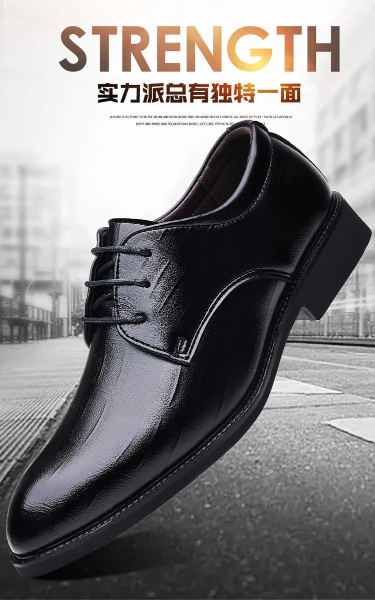2026 New Mens Leather Dress Shoes Men's Formal Social Male Shoe Casual Business Pointed Toe Luxury Party Designer Shoes for Men